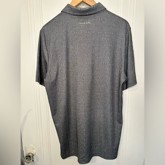 Travis Mathew Polo Shirt Mens Large Gray Dot Golf Pima Cotton Spring Sports - Picture 10 of 12